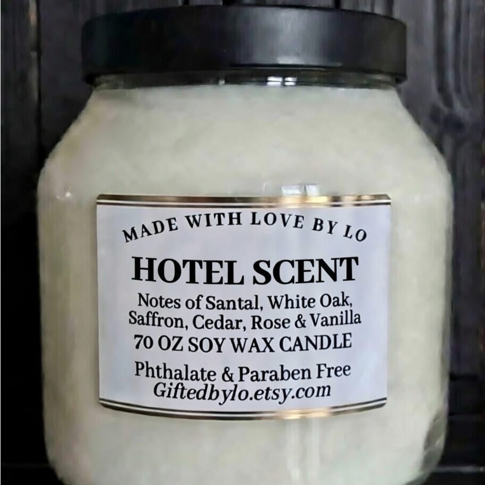 LARGE ROOM CANDLE 70 OZ Hotel Scent Soy Wax Candle - White